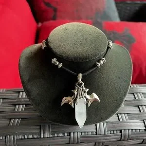 Silverskylight | Jewelry | Adjustable Black Suede Necklace Bat Vampire ...